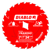 Diablo D0724W 7-1/4" x 24-Teeth Framing Saw Blade for Wood