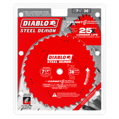 Diablo D0736CF 7-1/4" x 36-Teeth Steel Demon™ Cermet II Saw Blade for Thick Metal