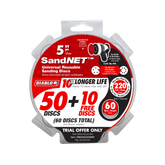 Diablo DND050220H60P 5" 220 Grit (Ultra Fine) SandNET™ Discs with Connection Pad (50-Pack)