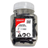Diablo DSQ22P100 2" #2 Square Drive Bits (100-Pack)