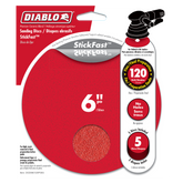 Diablo DCD060120P05G 6" 120-Grit StickFast™ ROS Sanding Discs (5-Pack)