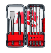 Diablo DMAPL9930-S6 6pc SDS-Plus Rebar Demon™ 4-Cutter Full Carbide Head Hammer Drill Bit & Chisel Set (6-Piece)