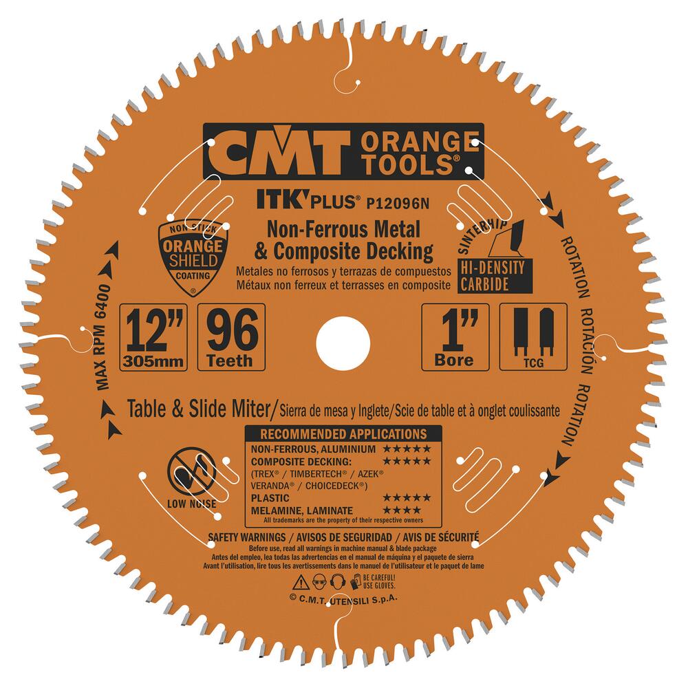 CMT P12096N ITK-PLUS® NON-FERROUS METAL & COMPOSITE DECKING 12”x1” T=96 TCG