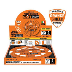 CMT Orange Tools 236.304.07-X10 7-1/4” x 4T x 5/8” Zero Gravity For Fiber Cement 10 Pack