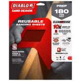 Diablo DND911150H05G 9" x 11" 150-Grit SandNET™ Reusable Sanding Sheets (5-Piece)