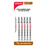 Diablo DJT101B5 4" 10TPI High Carbon Steel Jig Saw Blades for Wood (5-Pack)
