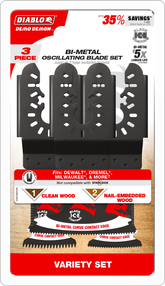 Diablo DOU3BVS Demo Demon™ Universal Fit Bi-Metal Oscillating Blade Set (3-pc )