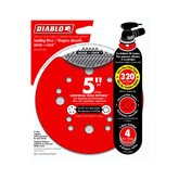 Diablo DCD050320H04G 5" 320-Grit Hook & Lock™ ROS Sanding Discs (4-Pack)