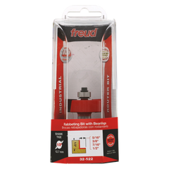 Freud 32-522 5/16", 3/8", 7/16", 1/2" Depth Rabbeting Bit with Bearings