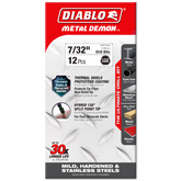 Diablo DMD732JB 7/32" Metal Demon™ Drill Bits for Mild, Hardened and Stainless Steels (2-Pack)