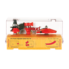 Freud 97-252 3 Piece Premier Adjustable Cabinet Bit Set