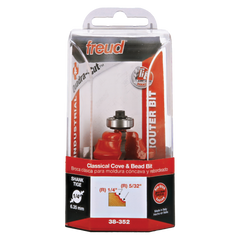 Freud 38-352 1-1/2" (Dia.) Classical Cove & Bead Bit (Quadra-Cut)