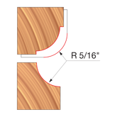 Freud UP133-IC 3-9/16" x 63/64" x 1-1/4" Combination Convex & Concave Cutters