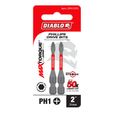 Diablo DPH12P2 2" #1 Phillips Drive Bit