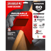 Diablo DND234ASTS10N 2-3/4" x 5" Assorted SandNET™ Reusable Sanding Sheets (10-Piece)