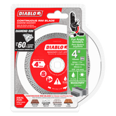 Diablo DMADC0400 4" Diamond Continuous Rim Masonry Cut-Off Disc