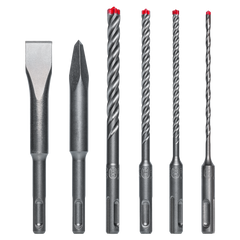 Diablo DMAPL9930-S6 6pc SDS-Plus Rebar Demon™ 4-Cutter Full Carbide Head Hammer Drill Bit & Chisel Set (6-Piece)