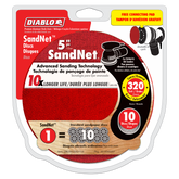 Diablo DND050320H10I 5" 320-Grit SandNET™ Reusable Discs with Connection Pad (10-Pack)