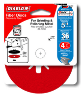 Diablo DCF050036S04G 5" 36-Grit Fiber Discs for Metal (4-Pack)
