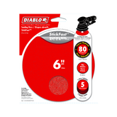 Diablo DCD060080P05G 6" 80-Grit StickFast™ ROS Sanding Discs (5-Pack)