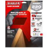Diablo DND911180H05G 9" x 11" 180-Grit SandNET™ Reusable Sanding Sheets (5-Piece)