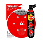 Diablo DCD060150H10G 6" 150-Grit Hook & Lock™ ROS Sanding Discs (10-Pack)