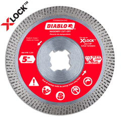 Diablo DDX050CON101C 5" X-LOCK Diamond Continuous Rim Masonry Cut-Off Disc