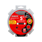 Diablo DCD050060H50G 5" 60-Grit Hook & Lock™ ROS Sanding Discs (50-Pack)