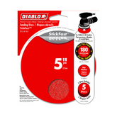 Diablo DCD050180P05G 5" 180-Grit StickFast™ ROS Sanding Discs (5-Pack)