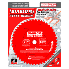 Diablo D0748CFA 7-1/4" x 48-Teeth Steel Demon™ Cermet II Saw Blade for Medium Metal
