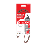 Diablo DCB130VGPS03G 1" x 30" Assorted Sanding Belts (3-Pack)