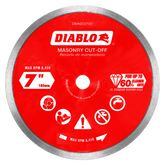 Diablo DMADC0700 7" Diamond Continuous Rim Masonry Cut-Off Disc