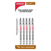 Diablo DJT101D5 4" 6TPI High Carbon Steel Jig Saw Blades for Clean Wood (5-Pack)