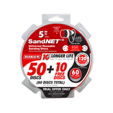 Diablo DND050120H60P 5" 120 Grit (Medium) SandNET™ Discs with Connection Pad (50-Pack)
