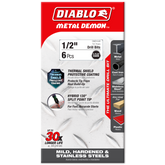 Diablo DMD12JB 1/2" Metal Demon™ Drill Bits for Mild, Hardened and Stainless Steels