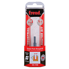 Freud 04-102 3/16" (Dia.) Double Flute Straight Bit