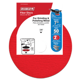 Diablo DCF070050S02G 7" 50-Grit Fiber Discs for Metal (2-Pack)