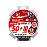 Diablo DND050100H60P 5" 100 Grit (Medium) SandNET™ Discs with Connection Pad (50-Pack)