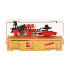 Freud 97-156 3 Piece Premier Adjustable Cabinet Bit Set