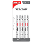 Diablo DJT127D5 Diablo 4" 8 TPI High Speed Steel T-Shank Jig Saw Blades for Aluminum (5-Pack)