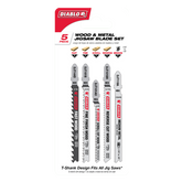 Diablo DJT5S Jig Saw Blade Set for Wood & Metal (5-Piece)