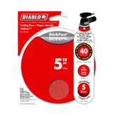 Diablo DCD050040P05G 5" 40-Grit StickFast™ ROS Sanding Discs (5-Pack)