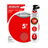 Diablo DCD050120P05G 5" 120-Grit ROS StickFast™ Sanding Discs(5-Pack)