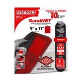 Diablo DND911400H05G 9" x 11" 400-Grit SandNET™ Reusable Sanding Sheets (5-Piece)