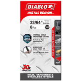 Diablo DMD2364JB 23/64" Metal Demon™ Drill Bits for Mild, Hardened and Stainless Steels
