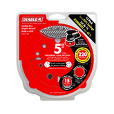 Diablo DCD050220H15G 5" 220-Grit Hook & Lock™ ROS Sanding Discs (15-Pack)