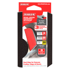 Diablo DFBCOMBAST03G Assorted Dual-Edge Sanding Sponges (3-Piece)