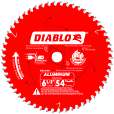 Diablo D0654NA 6-1/2" x 54 Tooth Medium Aluminum Cutting Saw Blade