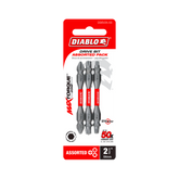 Diablo DDEV25-S3 2-1/2" Double-Ended Phillips, Square and Torx Drive Bit Set (3-Piece)
