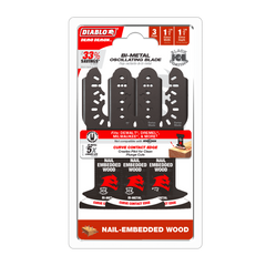 Diablo DOS175JBW3 Diablo Demo Demon™ 1-3/4" Starlock Bi-Metal Oscillating Blades for Clean Wood (3-Pack)